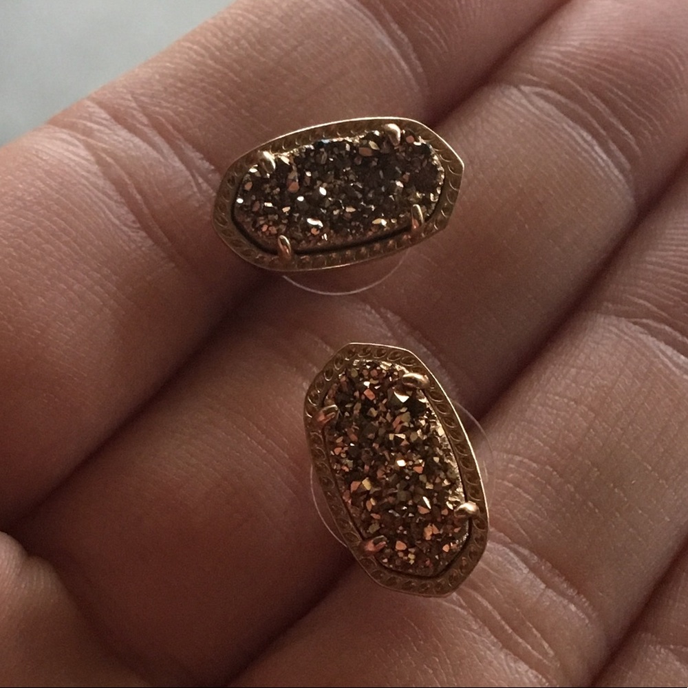Kendra Scott Rose gold druzy Ellie - Picture 2 of 5